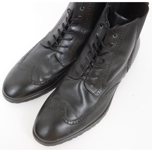 Aldo Toney Mens 10 Wingtip Black Leather Chukka Boot Preppy Business Dressy main image 6